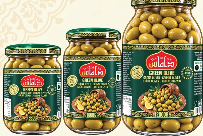 Grüne Aleppo-Oliven — Damas Food